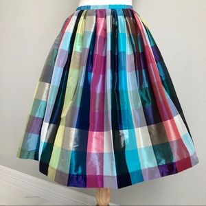 Topshop Limited Edition Taffeta Picnic Midi Skirt